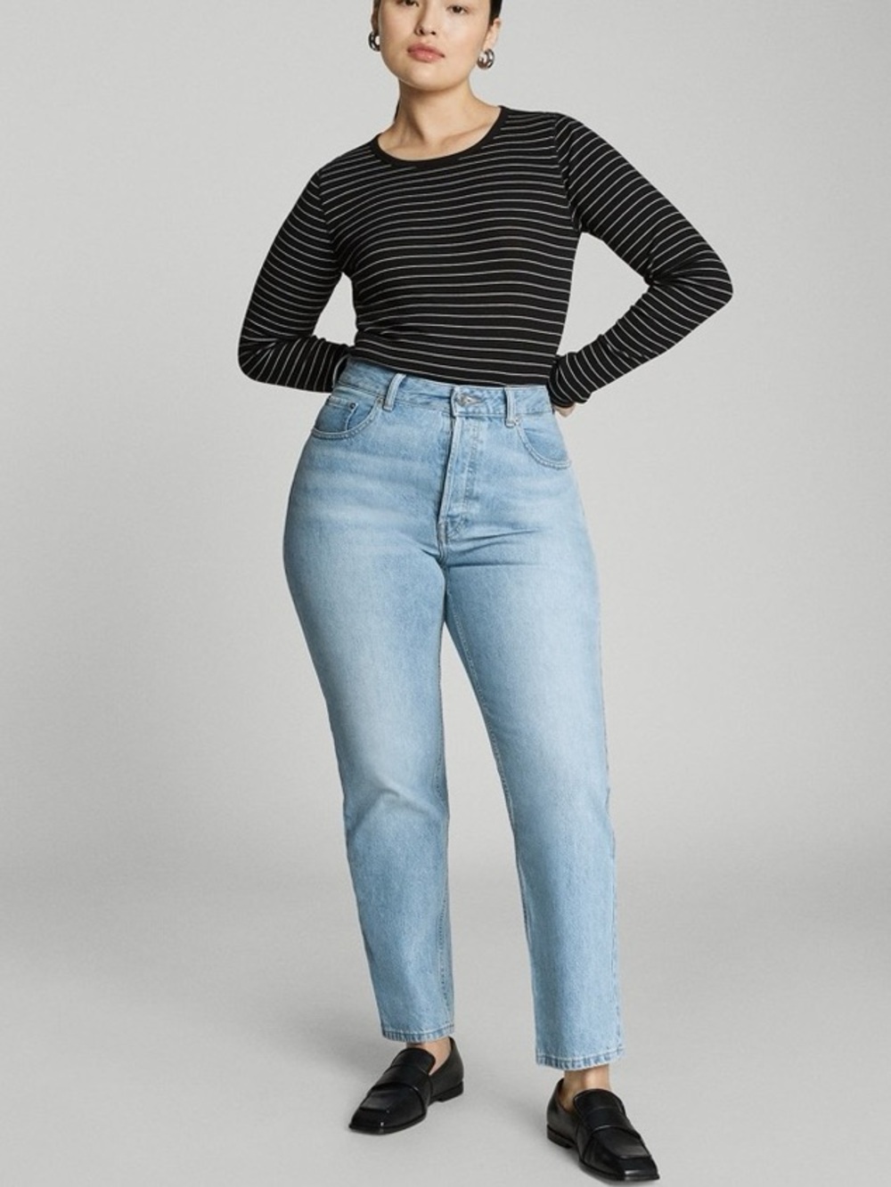 Everlane Curvy '90s Cheeky Jeans high rise straight leg organic‎ cotton classic
